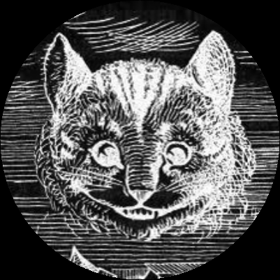 Круглая маска на картинку Чеширского кота