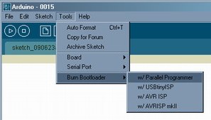 прошить бутлоадер через DAPA