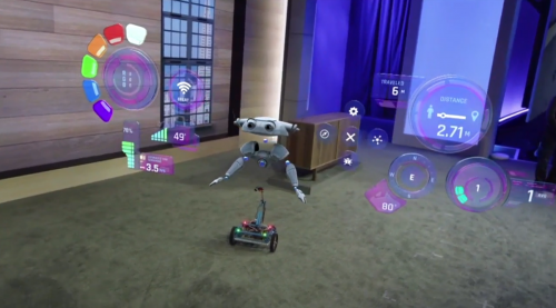 виртуальный интерфейса робота на Microsoft HoloLens